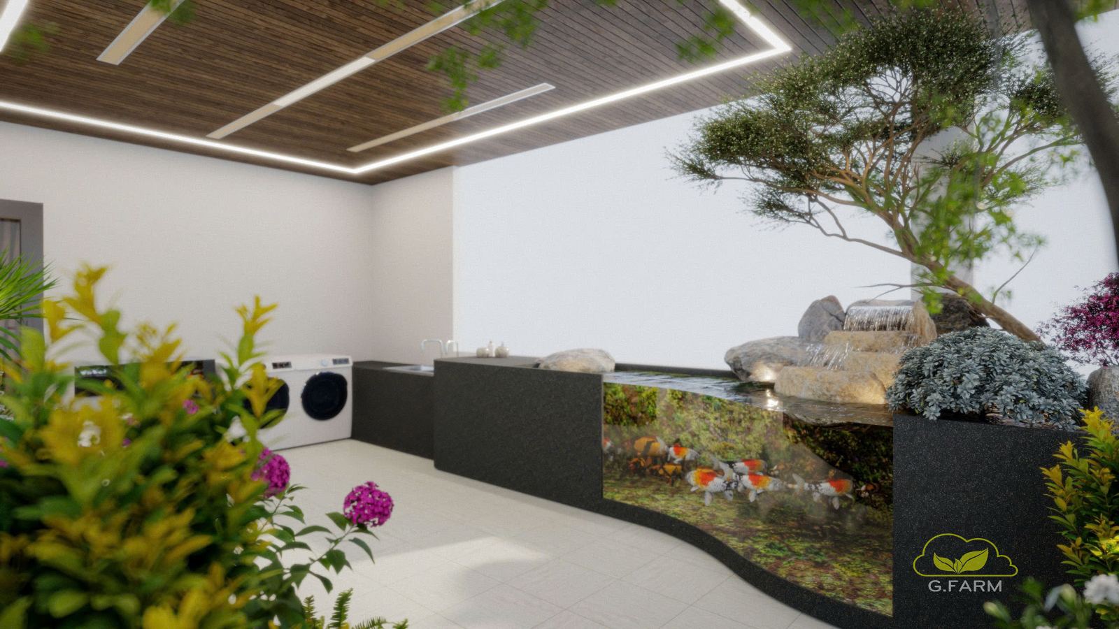 Vườn sân thượng đẹp