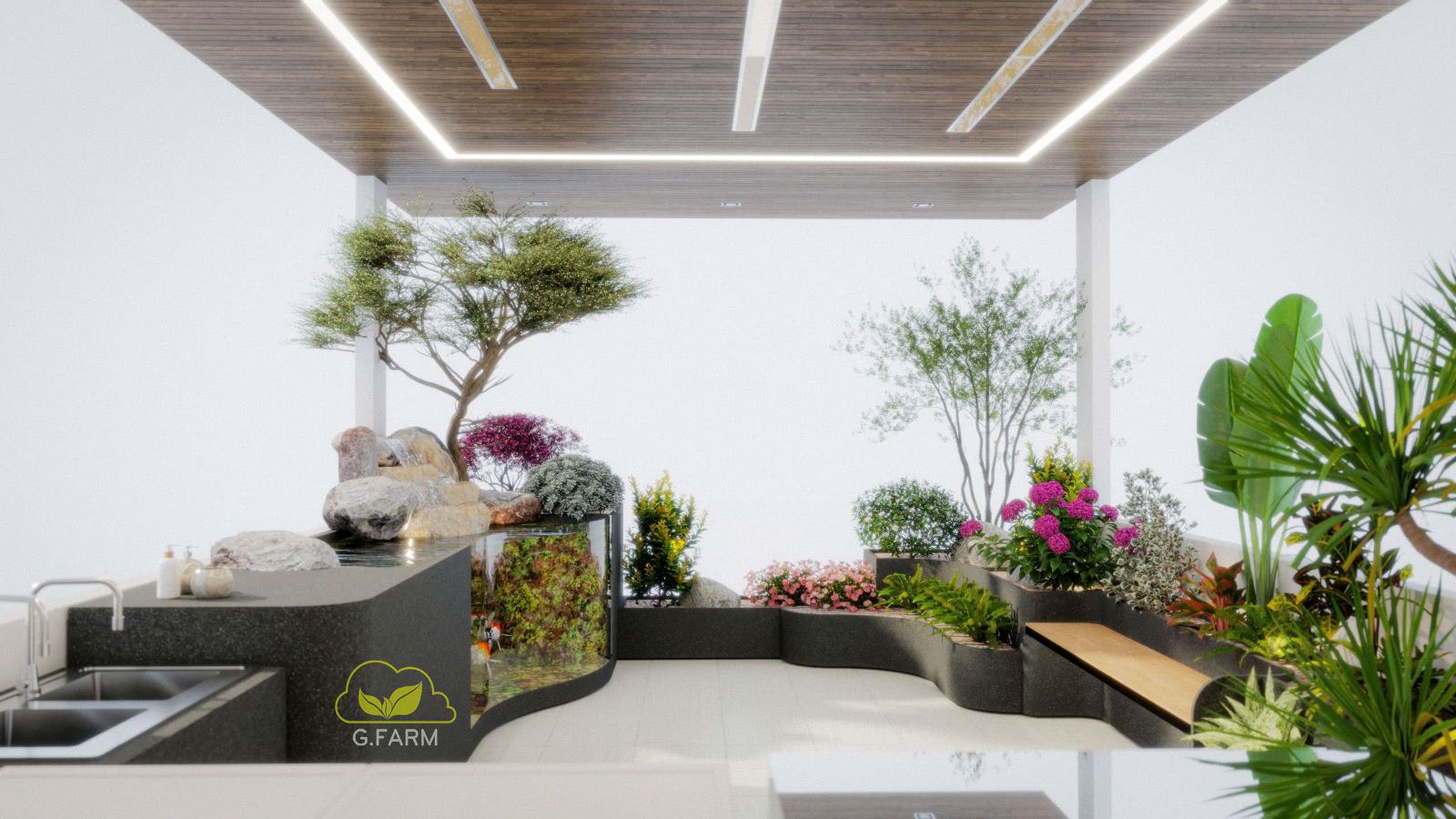 Thiết kế vườn đẹp chị Vân Bắc Giang