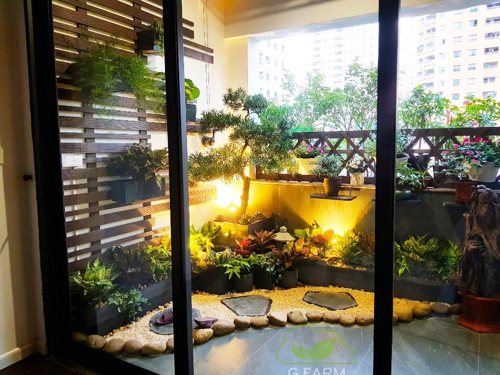 Tiểu cảnh vườn Nhật ban công