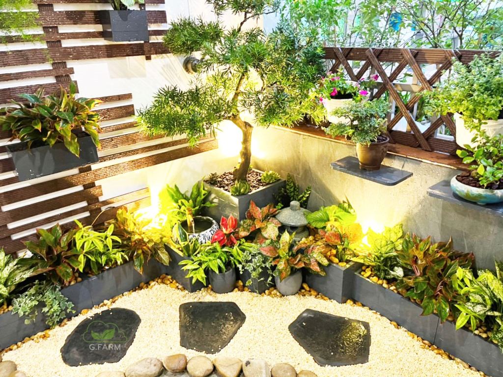 Tiểu cảnh vườn nhật ban công