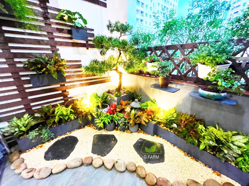 Tiểu cảnh vườn nhật ban công