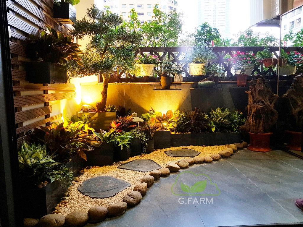 Tiểu cảnh vườn nhật ban công 24T1 Hoàng Đạo Thúy