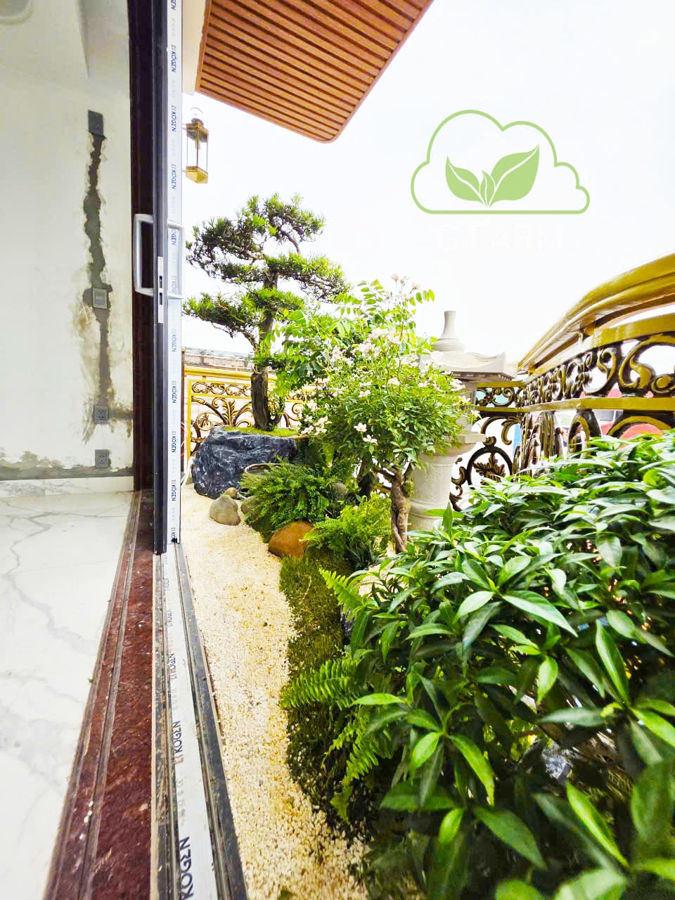 Thiết kế ban công vườn Nhật phố Tư Đình 