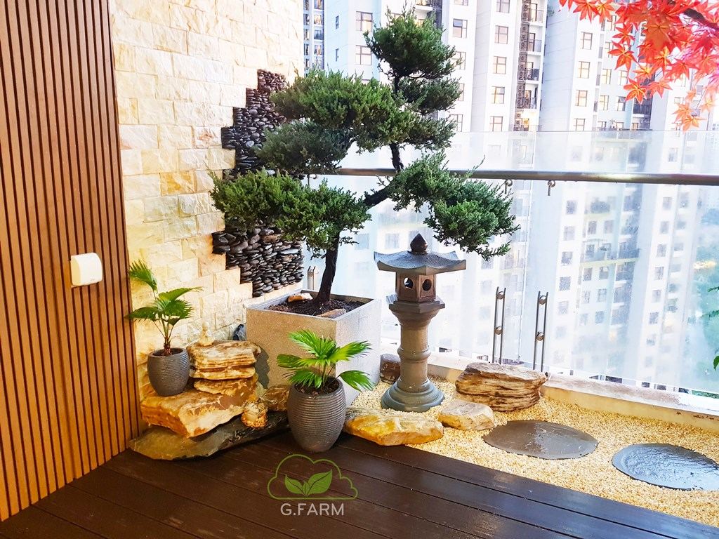 Tiểu cảnh vườn nhật Ban công -Ecopark