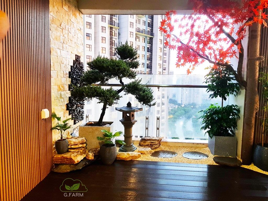 Tiểu cảnh vườn nhật Ban công -Ecopark