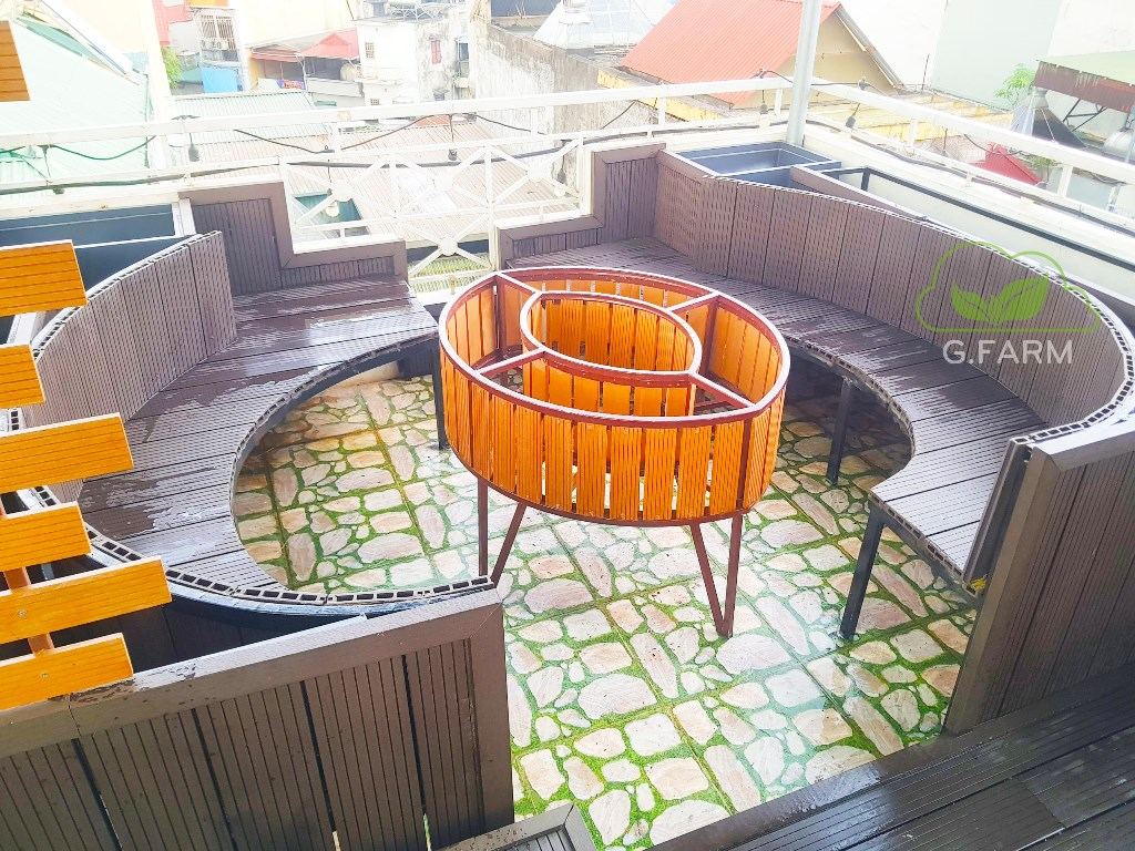 Vườn sân thượng nghệ thuật Chú Quế Nguyên Hồng