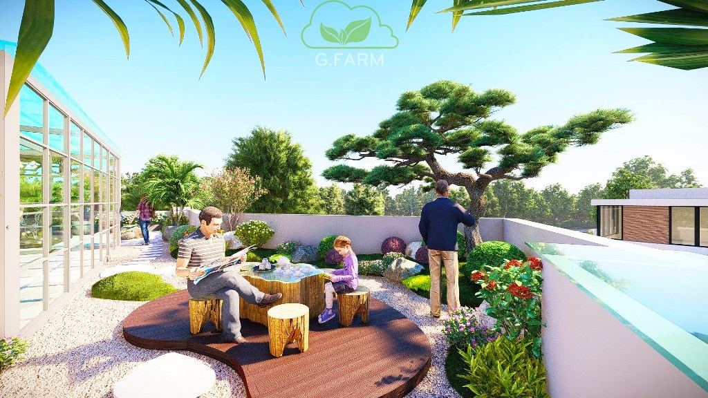 Thiết kế vườn sân thượng đẹp Phố Lê Ngọc Hân