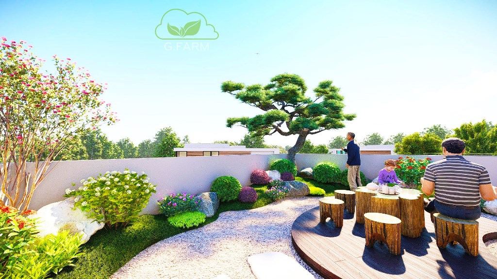 Thiết kế vườn sân thượng nhà phố Lê Ngọc Hân- Hà Nội