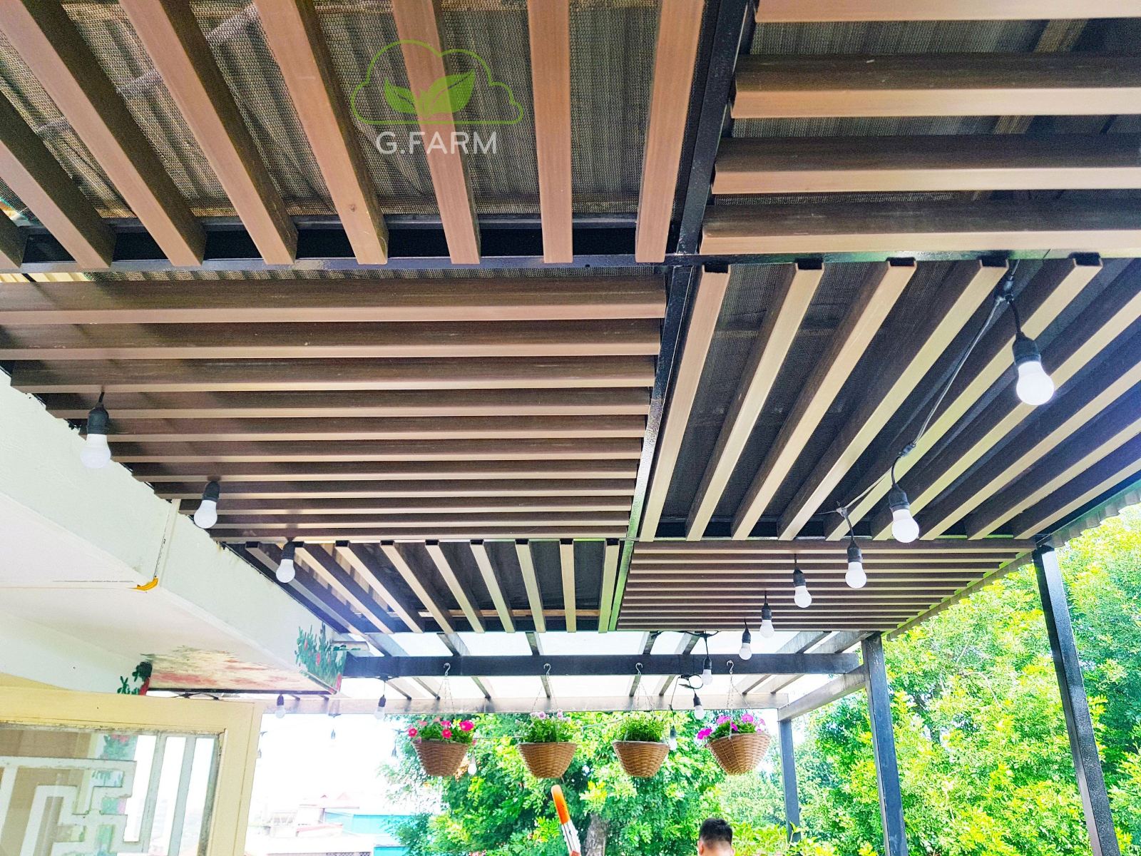 Vườn sân thượng nhỏ 25m2 anh Tuân Hàng Than