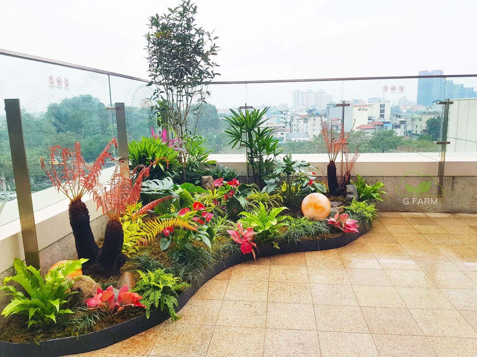 Vườn tiểu cảnh nhà hàng Haidilao Lotte Tây Hồ