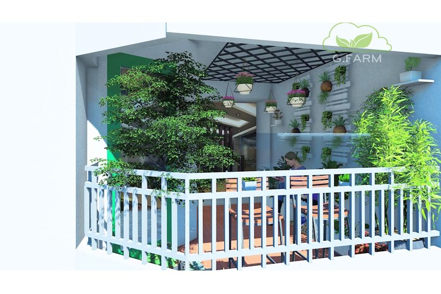 Mẫu thiết kế Ban công - Phong cách Phối hợp (Mã GF42)