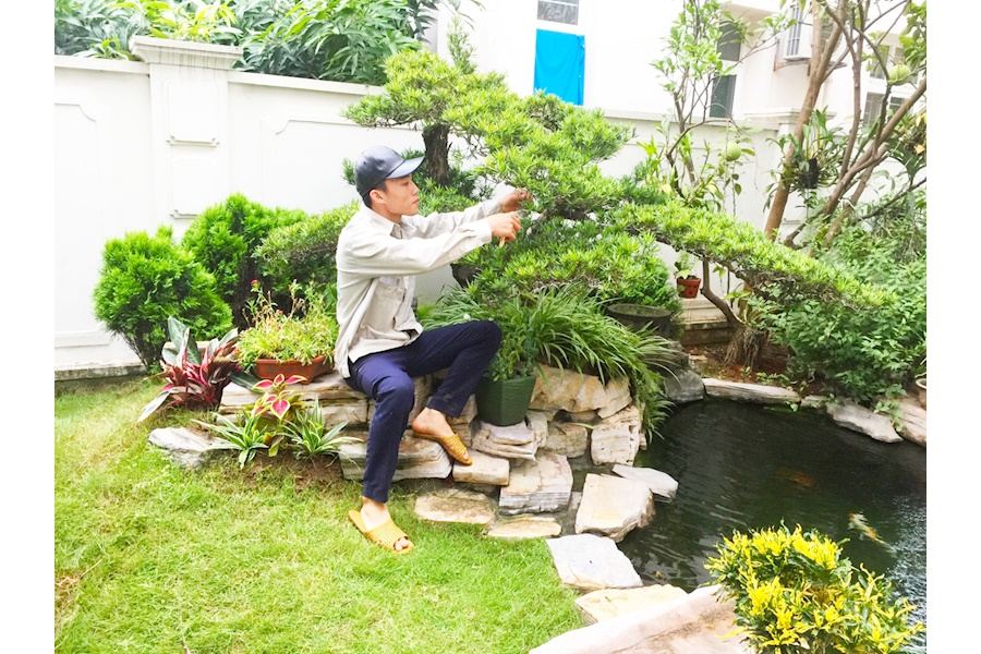 Mẫu thiết kế sân vườn Biệt thự - Phong cách Nhật (Mã GF47)