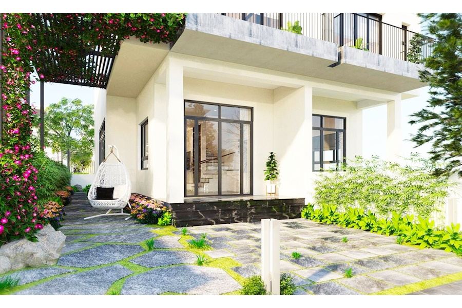 Mẫu thiết kế sân vườn Biệt thự - Phong cách Nhật (Mã GF49)