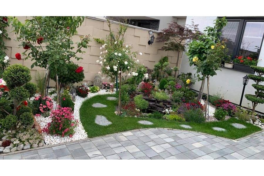 Mẫu thiết kế sân vườn Biệt thự - Phong cách Phối hợp (Mã GF51)