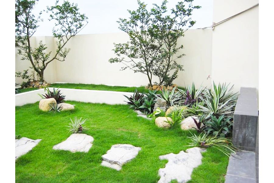 Mẫu thiết kế sân vườn Biệt thự - Phong cách Phối hợp (Mã GF52)