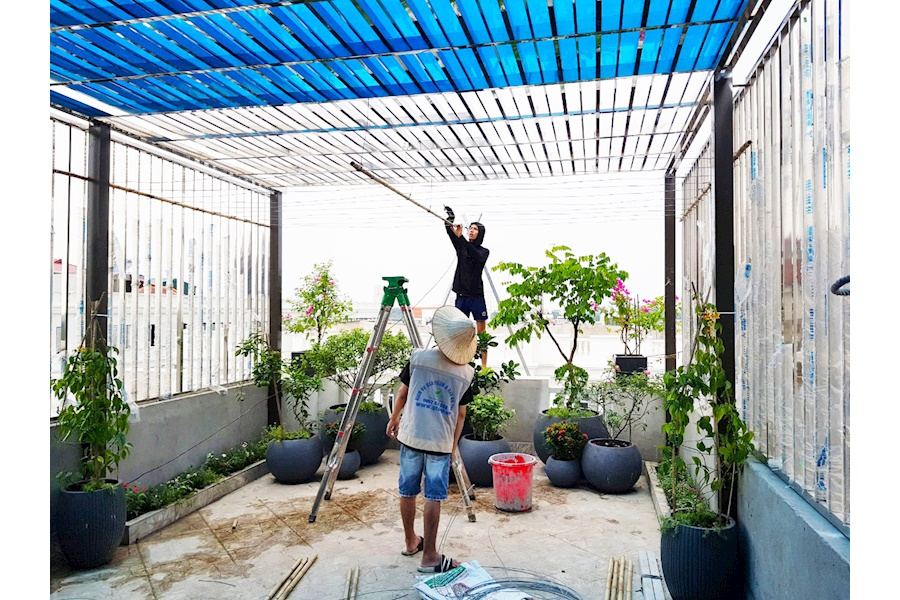 Mẫu thiết kế sân vườn Nhà phố - Phong cách Nhà việt (Mã GF57)