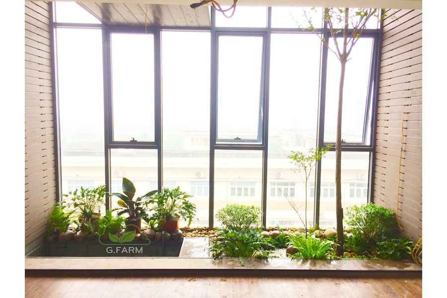 Mẫu thiết kế sân vườn Nhà phố - Phong cách Phối hợp (Mã GF64)