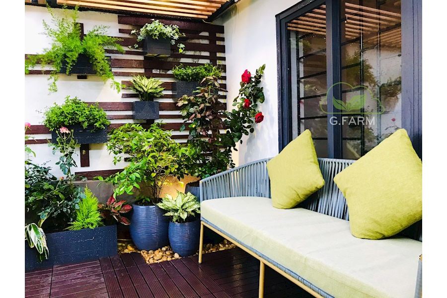 Mẫu thiết kế sân vườn Nhà phố - Phong cách Châu Âu (Mã GF9)
