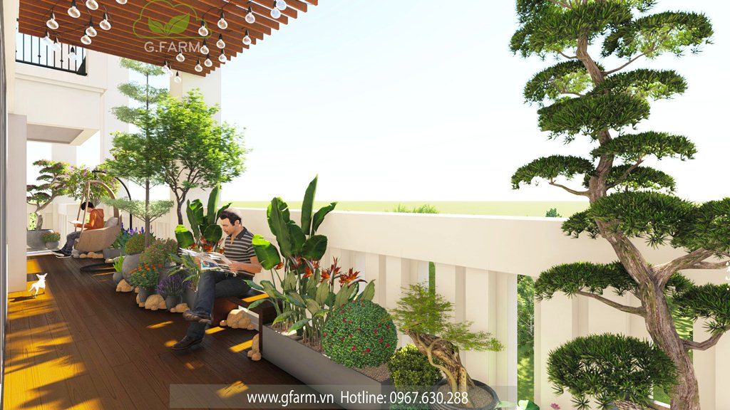 Tiểu cảnh sân penthouse