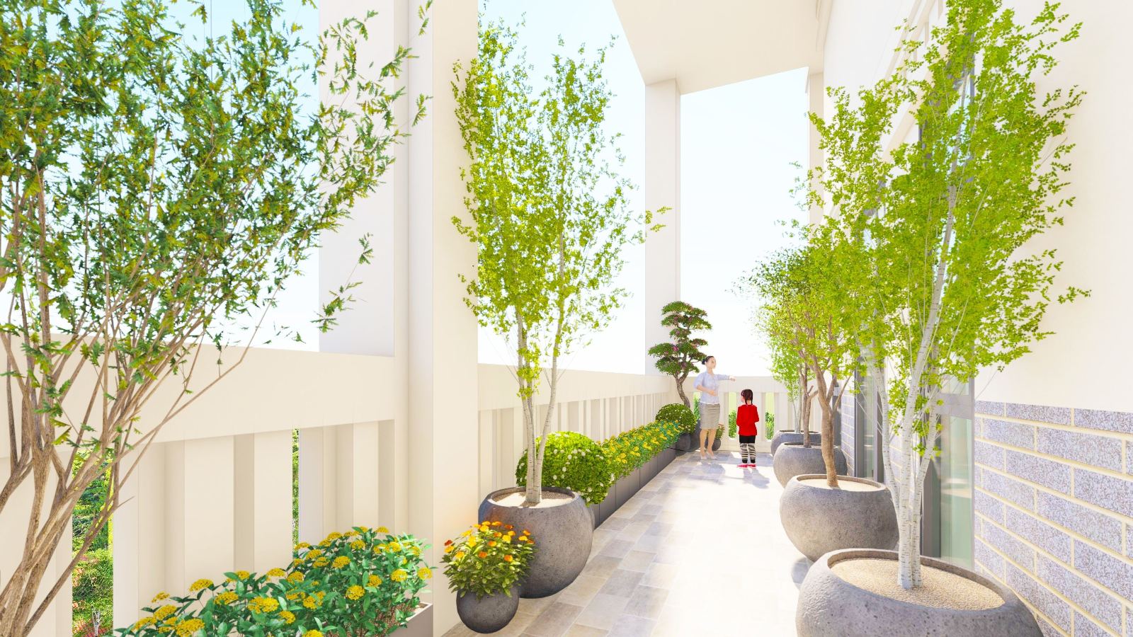 Vườn tiểu cảnh penthouse chị Phương Roman Plaza