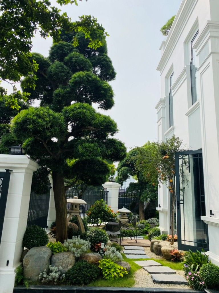 Sân vườn biệt thự Vinhome Long Biên