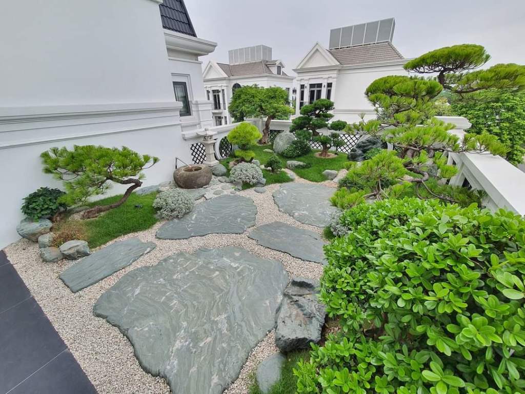 Vườn Nhật trên sân thượng Greenbay Mễ Trì