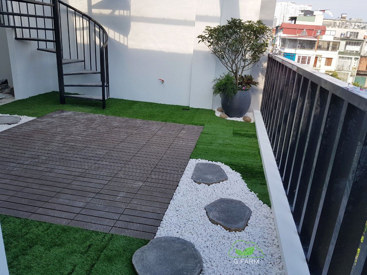 Vườn khô phong cách nhật bản 